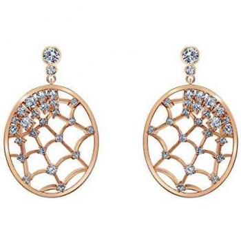 Pendientes Swarovski Diseño Hueco Telaraña Oro Rosa 5488406