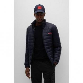 HUGO Men's Slim Fit Blue Water-Repellent Jacket 50468719 Benti2221