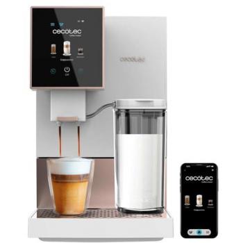 Cecotec Cremmaet Compactccino Connected Cafetera Superautomática 19 Bares, Pantalla TFT, WiFi, Sistema Thermoblock, Tanque de Leche, Depósito de 150 G de Café, 5 N