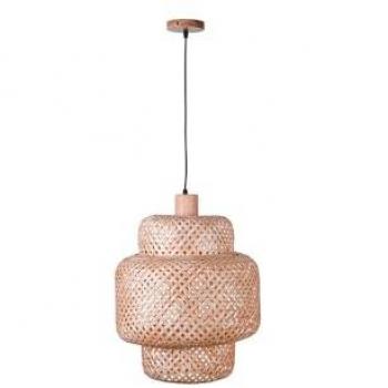 Lámpara Colgante Bora Bel Air 40W Regulable en Altura Madera Ø35 cm