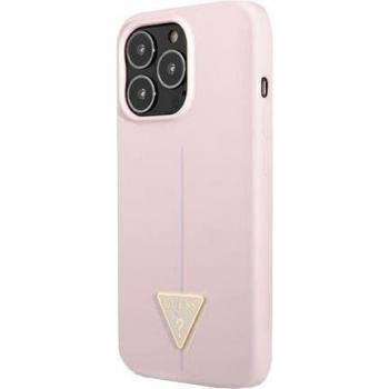 Funda de Silicona Suave Triángulo Violeta para Apple iPhone 13 Pro Max 6.7 - Guess