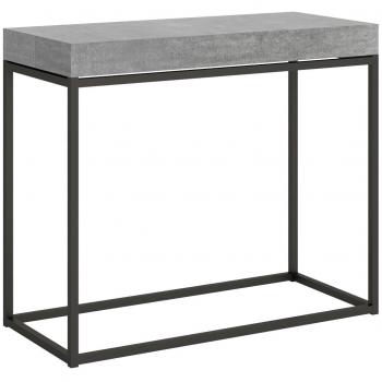 Consola Extensible Nórdica Pequeña 90x40/196 cm Estructura de Cemento Antracita