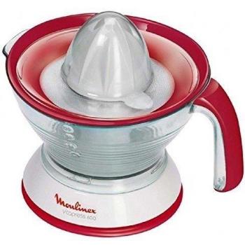 Exprimidor de Cítricos Moulinex Vitapress 600, Potencia de 30W con Filtro para Pulpa, Color Rojo