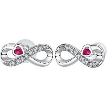 Arrebol Pendientes Infinito Mujer Plata de Ley 925 Símbolo del Infinito Amor Niña con Circonita Cúbica Regalo de Joyería