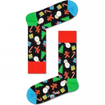 Happy Socks Big Dot Snowman Gift Boxed Socks (2 Pair) - Unisex, Multi, Size 7.5-11.5