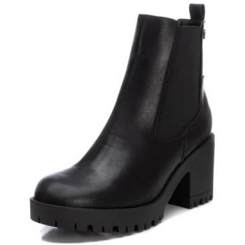 Botines de Mujer XTI 143510 con Cierre de Cremallera, Suela de Goma, Color Negro, Talla 38