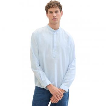 Camisa de hombre corte regular liso azul claro