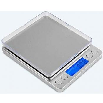 Mafiti MK200 Báscula Digital para Cocina de Acero Inoxidable, 3kg,Balanza de Alimentos Multifuncional, Peso de Cocina, Color Plata