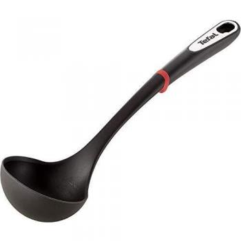 Tefal Cucharón Ingenio - Cucharón de plastico resistente y duradero, sin BPA, termoresistente hasta 230 grados de temperatura, apto lavavajillas, rojo/negro