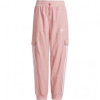 Pantalones cargo adidas Street Jam tejidos con puños para niña color rosa