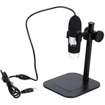 KKmoon 1-200X 8LED Digital USB Microscopio Enfocado Endoscopio Lupa con Soporte Ajustable Videocámara de 0.3MP