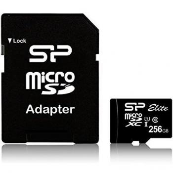 Silicon Power Tarjeta de Memoria MicroSD SDXC UHS-I 256 GB, Clase 10, con Adaptador, hasta 85 MB/s Lectura