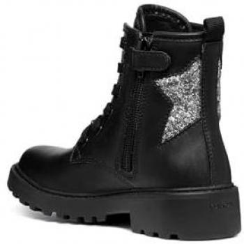 Botas Mujer Geox J Casey Negro/plateado Oscuro