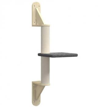 Árbol Rascador para Gatos de Pared Gris Oscuro 85,5 cm