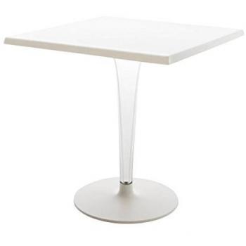 Top Top - Mesa Dr. Yes cuadrada negro/mate/pata redonda/70x70cm
