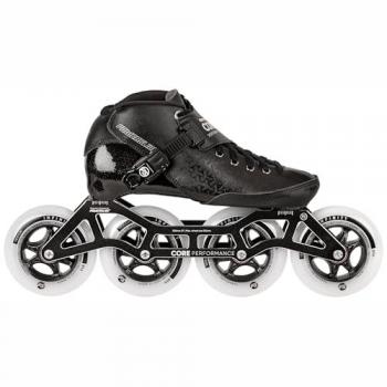 Powerslide Core Performance Black 4x100 - Patines en línea deportivos para carreras y maratones, unisex, talla 37