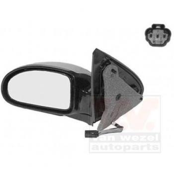 Espejo retrovisor VAN WEZEL 1858819 con diseño específico para vehículos, ajuste manual, cristal convexo, carcasa de plástico resistente y homologación según normativa europea