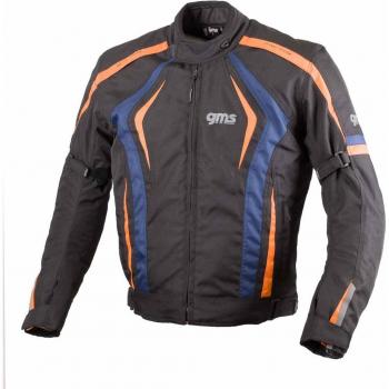 Chaqueta de Moto GMS Sport Blouson Pace Negra-Azul Marino-Naranja, textil, talla M