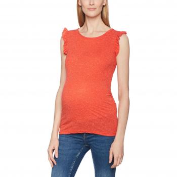 MAMALICIOUS Mlzana S/l Jersey V, Top Premamá para Mujer, Rojo