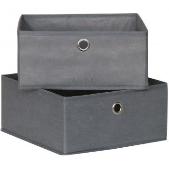 Lote de 2 cajas de ordenación 28x28x13cm de tejido sin tejer Mondex