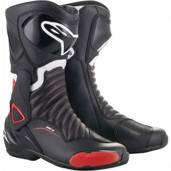 Alpinestars SMX 6 V2 Racing Motorcycle Boots Black Red Size 49