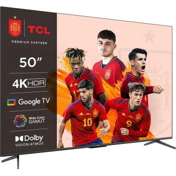 TCL 50P739 - Televisor LED de 126 cm (50 pulgadas) TCL 50P735, Ultra HD 4K, Google TV, Dolby Vision, Dolby Atmos y Asistente de Google.
