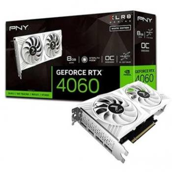 PNY GeForce RTX 4060 OC XLR8 Gaming VERTO DF White Edition 8GB GDDR6