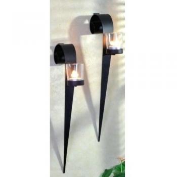 Urte Neumann - Candelabro de pared, color: negro