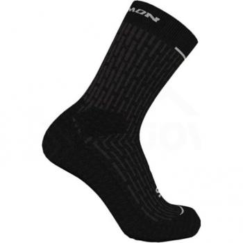 Calcetines de trail Salomon Ultra Glide Crew Negro, características: diseño específico para trail running, tejido transpirable, soporte en el arco del pie, amortiguación en la planta, ajuste cómodo y ceñido, longitud crew (media),