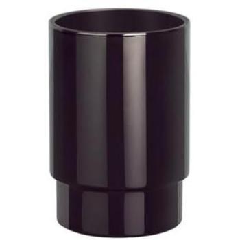Vaso Portacepillos de Dientes Spirella Nyo Black Titan, Ø6,5 x 9,5 cm, Acero Inoxidable, Color Negro