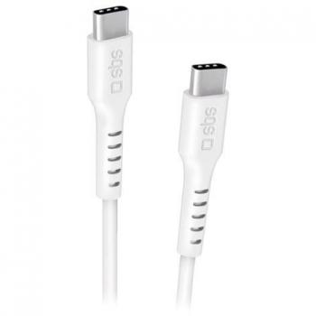 Cable USB-C 2.0 Blanco 2m para datos y carga