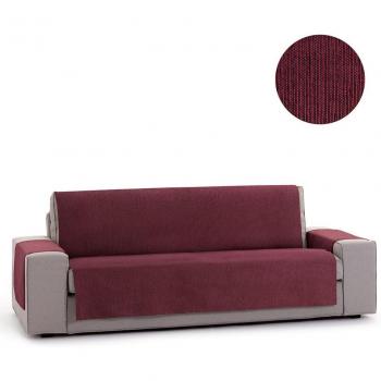 Protector Cubre Sofá Funda de Sofa Adaptable modelo Chenilla, Color Rojo, Diseño Elite, 4 Plazas