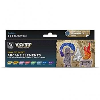 Set de Pinturas Acrílicas Vallejo WizKids Elementos Arcanos 8x8ml