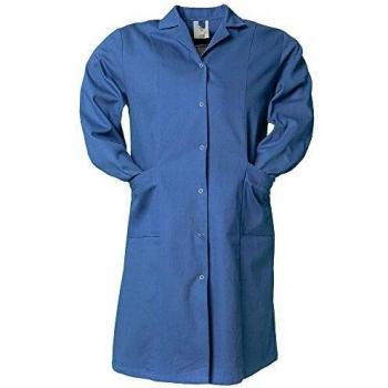 Planam BW 1/1 - Bata de limpieza de manga larga para mujer, color azul kornblau Talla:36