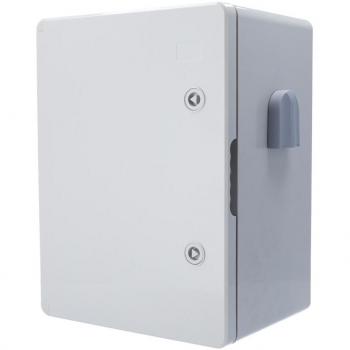 Armario Poliester 40x30x22cm IP65 con Carril Din Ajustable y Filtro de Ventilación Gris