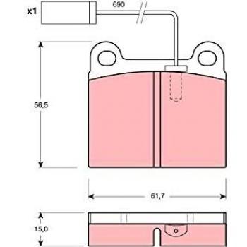 Kit de Pastillas de Freno TRW GDB1252 para Disco, Delanteras