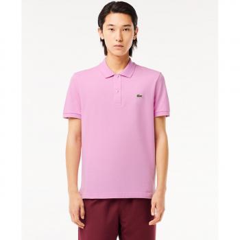 Lacoste Pink Polo Shirt Classic Style Male Size L