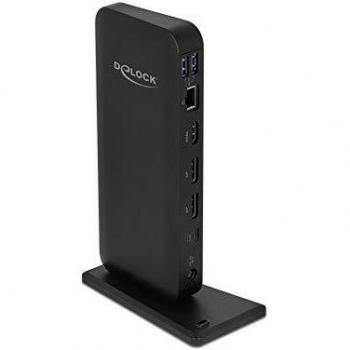 Estación de Acoplamiento USB Tipo-C 4K Delock 87746 con Hub USB para Portátil
