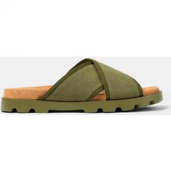 CAMPER Brutus Sandal - Men's Green Cotton Fabric Sandals Size 43 (or 9.5)