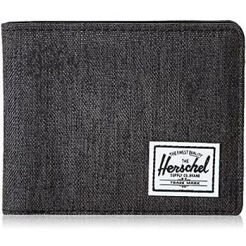 Herschel Supply Hank RFID Wallet Billetera, Negro Crosshatch/Negro, Talla única Unisex Adulto