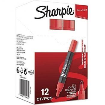 Sharpie W10 marcador permanente punta biselada, colores surtidos