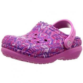 crocs Classic Lined Graphic Clog, Zuecos Unisex Niños, Rosa