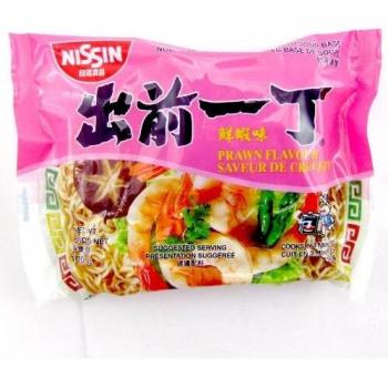 Nissin fideos instantáneos y sabor de gambas - 100G