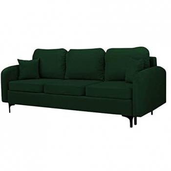 Sofá-cama Clovis A102 con caja de ropa de cama, 228x96x94cm, función de sueño y diseño Manila 35