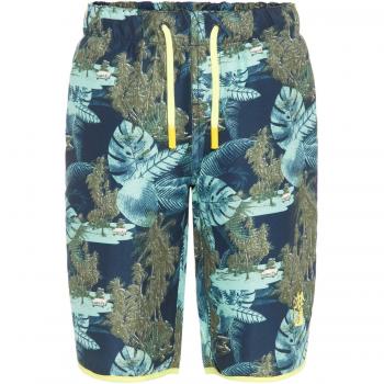 Name IT NOS Nkmzaman Surf Shorts, Bañador para Niños, Azul Océano Wave, 164