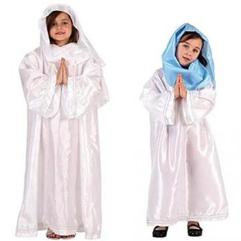 Disfraz Fantasma Niño Bebé 55946 - Talla a indicar, Disfraz Virgen 10-12 Años Blanco