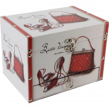 Caja de almacenaje del recuerdo con cajón,bella Vendome Por Sofía, grande, Momentos, fotos, letras, DE, colores vivos,