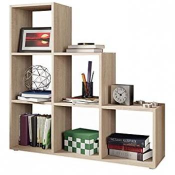 Estantería Abierta Sarasota 110 en Roble Sonoma, Aglomerado Laminado, 108x105x33cm