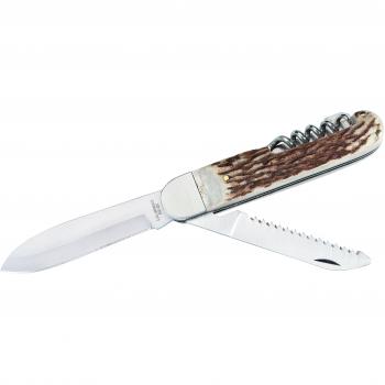 Herbertz – Navaja de caza de, 3 piezas, AISI 420, con sierra Cuchilla, One size