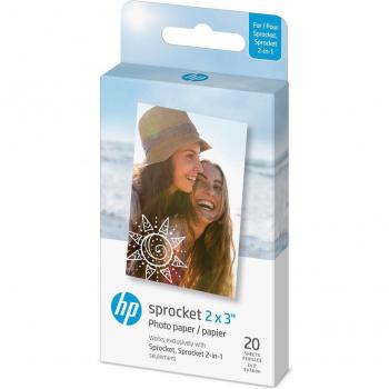 HP Zink Paper Pack 20 hojas tamaño 2 x 3 para impresora Sprocket